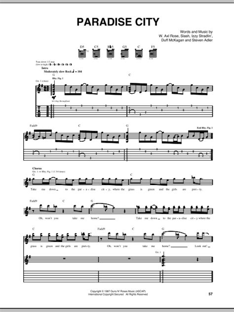 paradise city camrip|PARADISE CITY TAB by Guns N' Roses @ Ultimate.